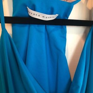 Susana monaco blue cowl neck tank